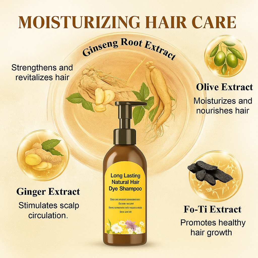 Long Lasting Natural Hair Dye Shampoo β Buy 1 Get 3 Free Limited Offer
