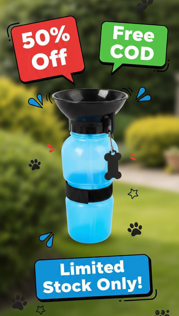 The Ultimate Outdoor Portable Dog Water Bottle - 50% OFF