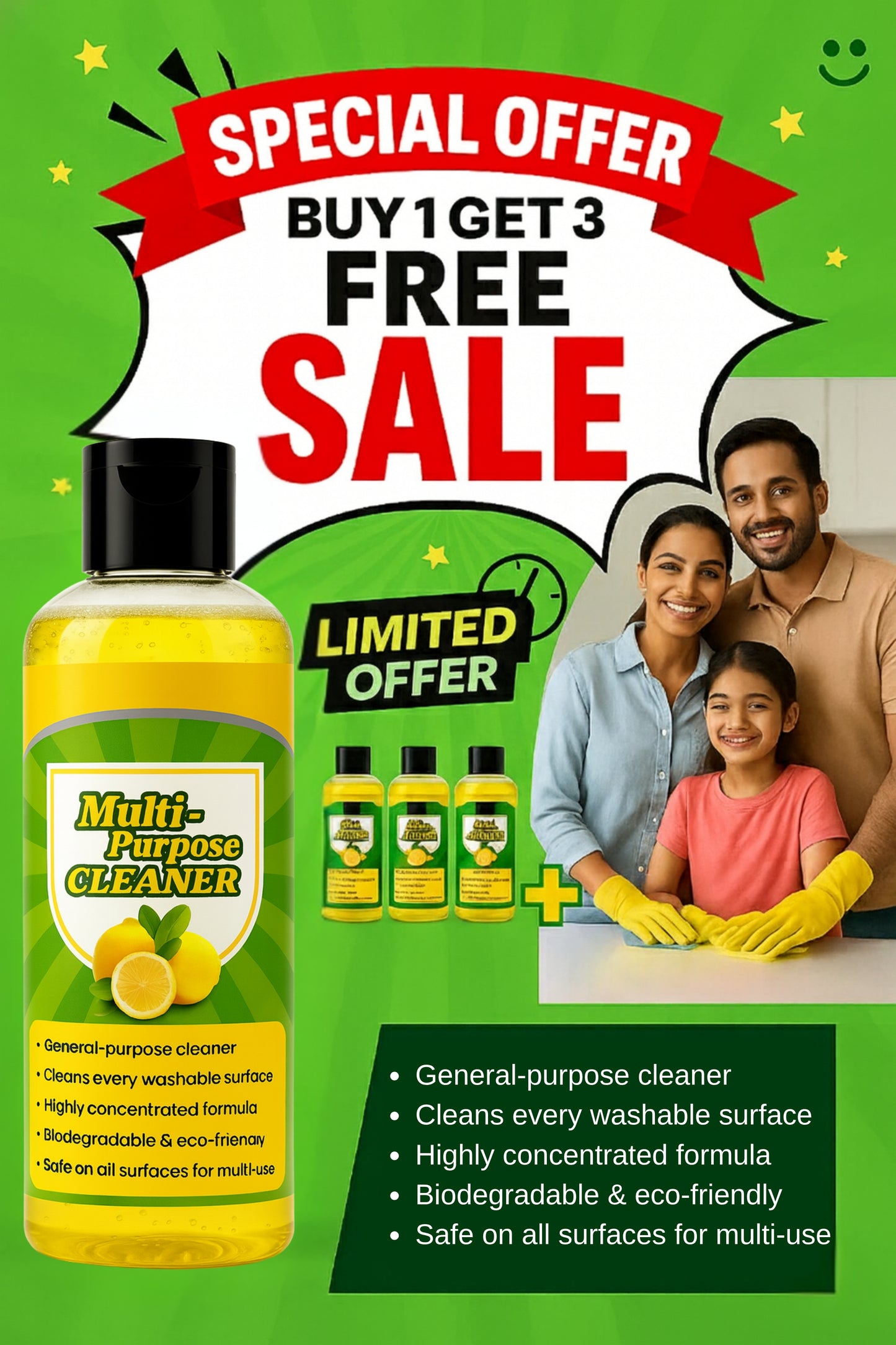 🚨 FINAL 3 HOURS: BUY 1 GET 3 FREE – Viral Cleaner Stock CRASHING!