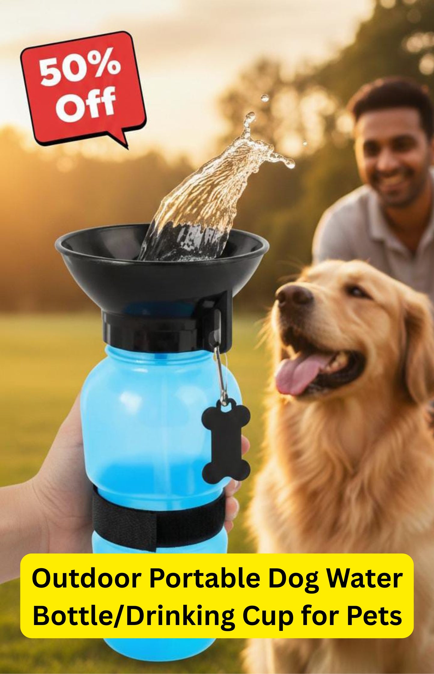 The Ultimate Outdoor Portable Dog Water Bottle - 50% OFF